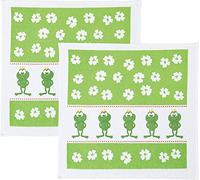 2-pk strofinacci in spugna, 100%_cotone/cotone, summer green, 50 x 50 cm