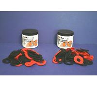 2 Pk Top & Lato Post Batteria Terminal Protettori Barattolo Di 50 25 Red & 25