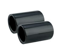 2 Placca Tubo Posteriore Nero Cromo Terminale Scarico 65mm per BMW 1er 2er 3er