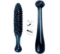 2 plug anale in vetro anale plug plug plug con punto stimolante in vetro pene anale dilatatore anale dilatatore prostatico dilatatore in vetro plug sesso giocattolo vaginale e anale