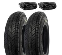 2 PNEUMATICI 4.00-10 + CAMERE D'ARIA 4PR RINFORZATI CARRELLO APPENDICE RIMORCHIO