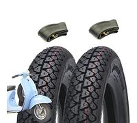 2 PNEUMATICI DEESTONE 3.50-10 + CAMERE D’ARIA GOMME PER PIAGGIO VESPA PX 125 150 200 ARCOBALENO