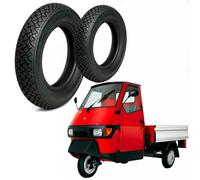 2 Pneumatici gomma VEERUBBER 100/90-10 56P (SIMILE MICHELIN S83) PIAGGIO APE 50
