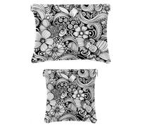 2 pochette per cosmetici tascabili in finta pelle, piccola pochette per il trucco, mini tasca tascabile, borsa portatile per cosmetici, arte astratta moderna a pois, Motivo: 3624, 7.1x5.8in/4.7x4.5in
