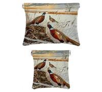 2 pochette per cosmetici tascabili in finta pelle, piccola pochette per il trucco, mini tasca tascabile, borsa multifunzione per riporre schegge, bradipo animale dipinto, Motivo: 4375,