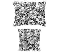 2 pochette per cosmetici tascabili in finta pelle, piccola pochette per il trucco, mini tasca tascabile, borsa portatile per cosmetici, arte astratta moderna a pois, Motivo: 3625, 7.1x5.8in/4.7x4.5in