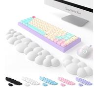 2 poggiapolsi a forma di nuvola, in memory foam, leggero, con base antiscivolo per alleviare il dolore, tastiera ergonomica con supporto per il polso per casa, ufficio, computer, laptop, giochi, Mac
