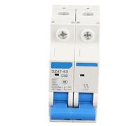 2 Pole Miniature Circuit Breaker 32A | Overload & Short Circuit Protection for Home/Workshop | AC 220 / 380V MCB with DIN Rail Mount | Compact Design for Electrical Panel