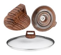 2 pomelli universali in legno per coperchio della pentola, di ricambio, con viti, maniglia per la cucina