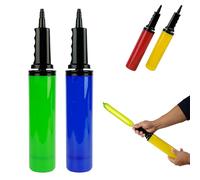 2 pompe manuali per palloncini - pompa portatile per decorazioni per feste, colori inviati a caso, palloncini in lamina e coriandoli