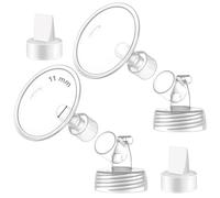 2 pompe Maymom a collo largo in due pezzi da 11 mm, compatibili con pompe Spectra S1, Spectra S2 e 2 valvole; flange a bocca larga inclusa; Flangia spettrale non originale; (flangia da 11 mm con