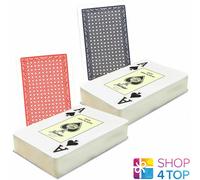 2 Ponte Fournier 2826 Ponte 100% Plastica Casinò Poker Carte Jumbo 1 Blu 1 Rosso