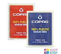 2 Ponti copag 2 Angolo Rosso E Blu Playing Carte 100% Plastica Regular Poker New