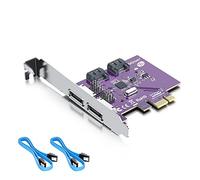 2 Port eSATA3.0 or 2 Port SATA3.0 Non-Raid Controller Card, X1, with 2 SATA Cable, Support SSD and HDD