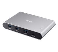 ATEN Switch di condivisione USB-C Gen 2 a 2 porte con pass-through di alimentazione - USB 3.1 (Gen 2) Tipo C - Esterna - 4 porte USB - Mac, PC