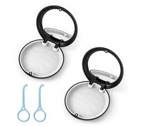 2 Porta Apparecchio Denti con Specchio, Custodia Ortodontiche per Retainers e Allineatori, Porta Bite Dentale Scatola Apparecchi Dentali, Include Strumento Rimozione per Allineatori parentesi graffe