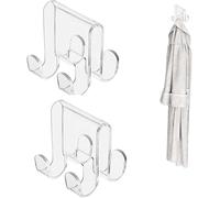2 Porta Asciugamani Da Doccia In Acrilico - Gancio Per Doccia Doppio, Ganci Sopra Porta Per Ganci Per Portas Doccias In vetros Senza Telaio, Appendi Accappatoio, Per Accappatoi E Asciugamani