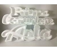 2 PORTA CONFETTI SCRITTA POLISTIROLO PRIMA COMUNIONE + NOME DI CHI FESTEGGIA