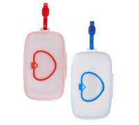 2 Porta Salviette Ricaricabile Portatile Umidificate a Cuore Pezzi | Pp Riutilizzabile, Mantiene le Salviette Umide, per Casa e Viaggi in Auto, Design Compatto