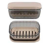 2 Porta Sapone da Viaggio, Portasapone con Coperchio, Impermeabile a Prova di Perdite con Scarico, Porta Saponetta Solida per Doccia, Ermetico Portatile Porta Saponi, per Bagno e Viaggi