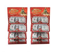 2 porta soldi di Natale o porta carte regalo con 10 scomparti, porta biglietti regalo di Natale a sorpresa, buste per soldi a sorpresa, per assegni di contanti o regali di carta forniture, Rosso B