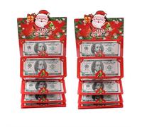 2 porta soldi di Natale o porta carte regalo con 10 scomparti, porta biglietti regalo di Natale a sorpresa, buste per soldi a sorpresa, per assegni di contanti o regali di carta forniture, Rosso A