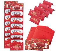2 porta soldi natalizi con 6 slot per biglietti di Natale, pieghevoli per soldi di Natale o biglietti regalo H-Older con buste, buste per contanti C-hristmas, sorpresa natalizia G-ift per Babbo Natale