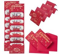 2 porta soldi natalizi con 6 slot per biglietti di Natale, pieghevoli per soldi di Natale o biglietti regalo H-Older con buste, buste per contanti C-hristmas, sorpresa natalizia G-ift per Babbo Natale