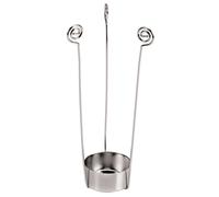 2 Porta Tealight IN Metallo, Color Argento per Occhiali 15cm