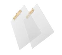 2 Portablocco nel Acrilico Trasparente con Clip , Formato Lettera A4 5307