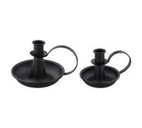 2 Portacandele con Robusto Design in Ferro e Maniglie per Casa ed Eventi