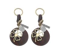 2 Portachiavi A Quadrifoglio, Portachiavi In Pelle Intrecciata, Portachiavi Vintage, Portachiavi Regalo, Portachiavi Creativi