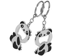 2 Portachiavi Apribottiglie a Forma Panda (Nero + Bianco)