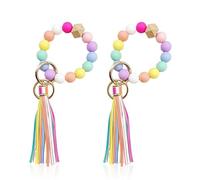 2 Portachiavi Arcobaleno, Ciondolo Liu Su In Rilievo In Silicone, Accessori Di Tendenza Moda, Possono Essere Utilizzati Come Ornamenti Per Borse, Bracciali, Portachiavi Per Auto.