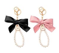 2 Portachiavi Con Perline A Fiocco, Graziosi Portachiavi, Portachiavi Per Auto, Ciondoli Per Borse, Ciondoli Decorativi Da Donna