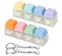 2 portachiavi fidget toy, portachiavi divertenti, con motivo colorato, per feste, scuola e ufficio, giocattoli fidget toy per alleviare lo stress, set regalo pratico