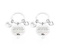 2 Portachiavi Fratello E Sorella In Acciaio Inossidabile, Regali Da Mia Sorella A Mio Fratello, Portachiavi Commemorativi, Regali Di Natale.