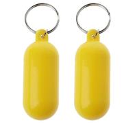 2 portachiavi galleggianti a forma di pillola, per barca, vela, kayak, surf, portachiavi galleggianti, Giallo, 6.5*2.5cm