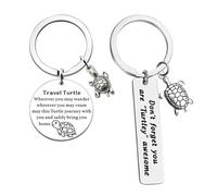 2 Portachiavi Ispirati Alla Tartaruga, Portachiavi In Acciaio Inossidabile, Portachiavi Regalo, Portachiavi Incisi