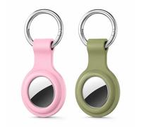 2 portachiavi per AirTag, compatibile con Air Tag di prima e seconda | Custodia protettiva in silicone impermeabile e antiurto con portachiavi, ideale per animali domestici, chiavi