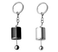 2 portachiavi per cambio auto, portachiavi creativo per auto, anello di commutazione per auto, portachiavi in lega metallica, utilizzato per borse, chiavi, ciondoli fai da te, unisex., marrone, no