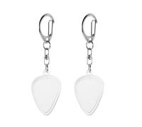 2 portachiavi trasparenti a forma di cuore per plettro per chitarra, a forma di cuore, custodia per plettri, zaino, portachiavi, borsa, ciondoli per borsa, accessori per chitarra acustica elettrica (a