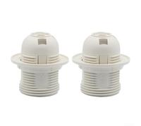 2 portalampada a vite E27, base in plastica bianca per lampade a sospensione da tavolo, kit di riparazione per illuminazione domestica fai da te