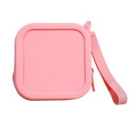 2 portamonete in silicone piccolo quadrato, portatile, impermeabile, da viaggio, per cosmetici, mini portamonete da viaggio, rosa, rosa