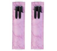 2 portapenne regolabili con elastici in pelle, a