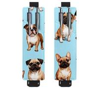 2 portapenne regolabili con fascia elastica per quaderni, in pelle PU, portapenne, custodia per riviste, libri, agende, raccoglitori, tablet, bulldog e Jack Russell Terrier