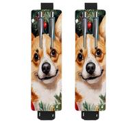 2 portapenne regolabili con fascia elastica per quaderni, in pelle PU, portapenne, per diari, libri, agende, raccoglitori, tablet, acquerelli, campane natalizie