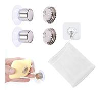 2 portasapone magnetico a ventosa, design semplice e fissaggio robusto, adatto per bagno e cucina