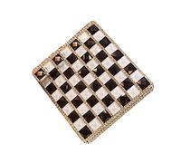 2 portasigarette in metallo per 20 sigarette, con strass, da donna, con brillantini, in acciaio inox, per uomo, donna, colore nero e bianco