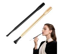 2 portasigarette, punta per sigarette, punta sottile, porta sigarette, punta per sigarette, da donna, per carnevale, cosplay (nero, oro)
